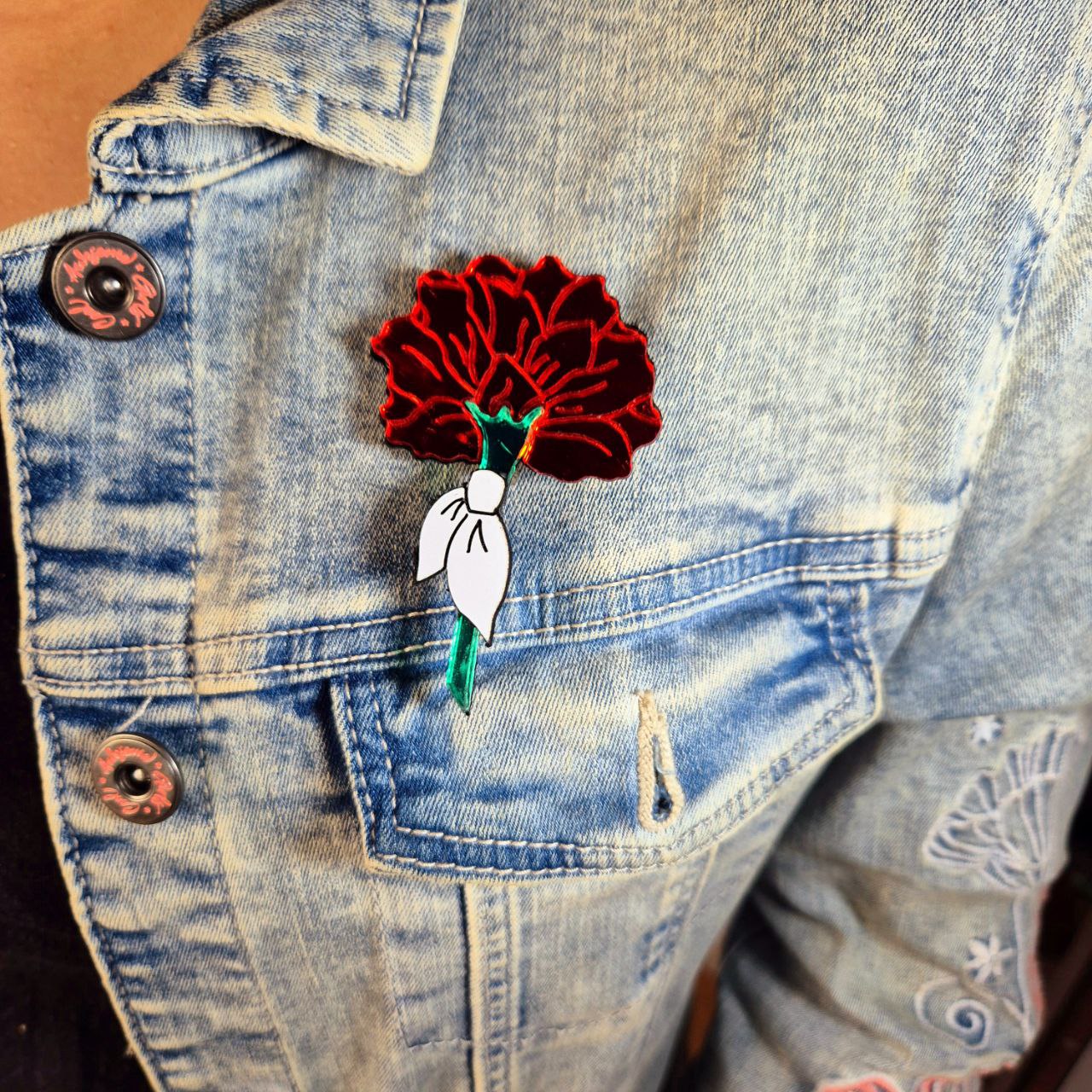 Traditional carnation brooch