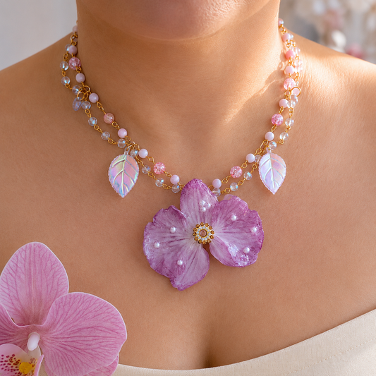 Lunaria | Collar orquídea