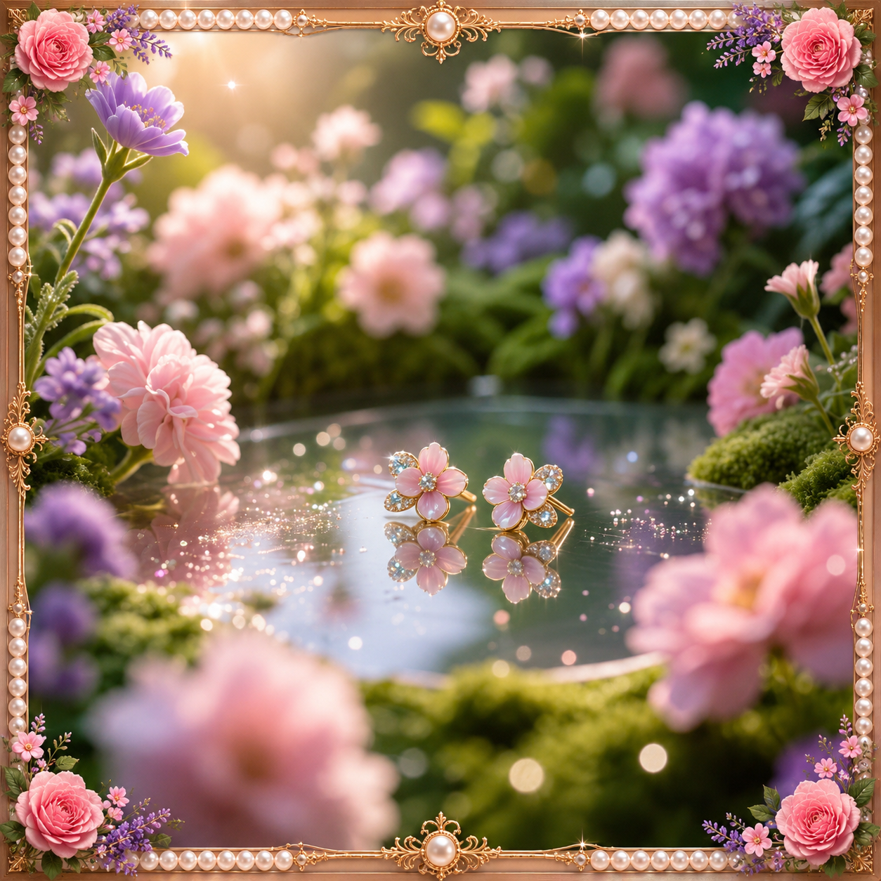 Pendientes de flores