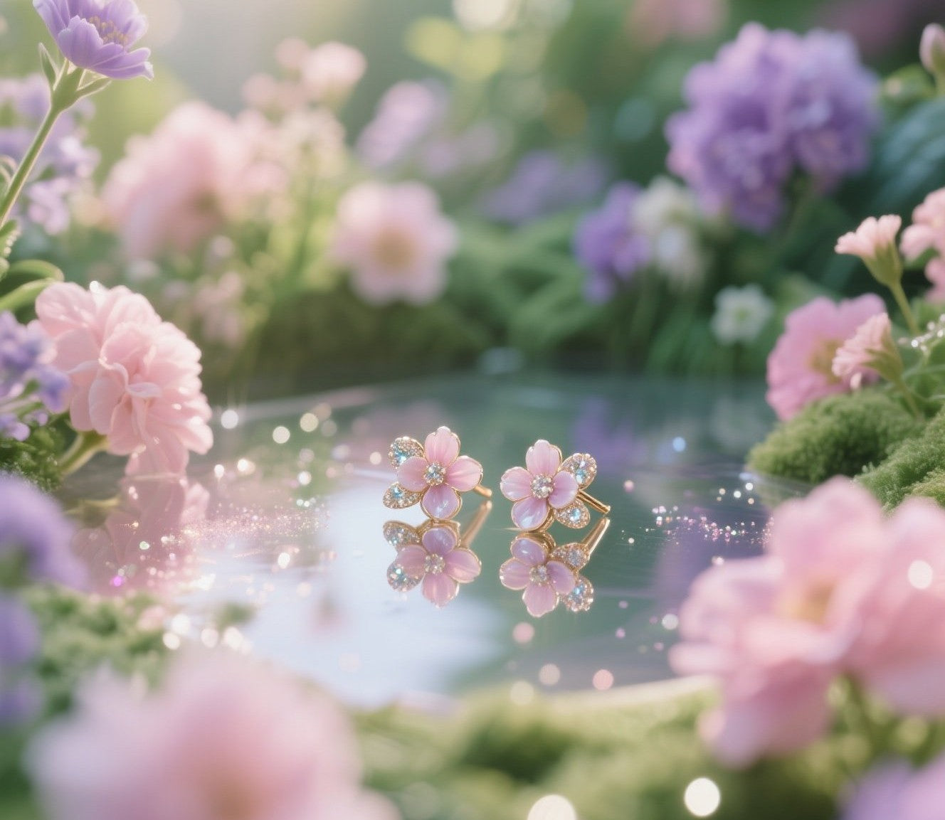 Pendientes de flores