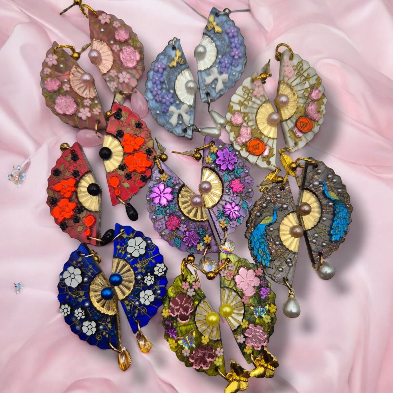 La Grande Dame | Boucles d'oreilles éventail