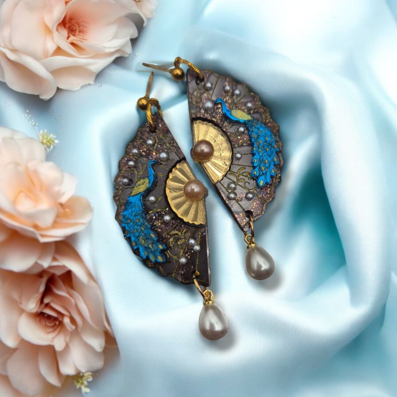 La cour royale | Boucles d'oreilles éventail