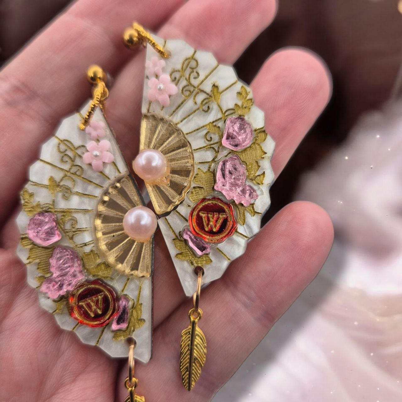Chroniques de la cour | Boucles d'oreilles éventail
