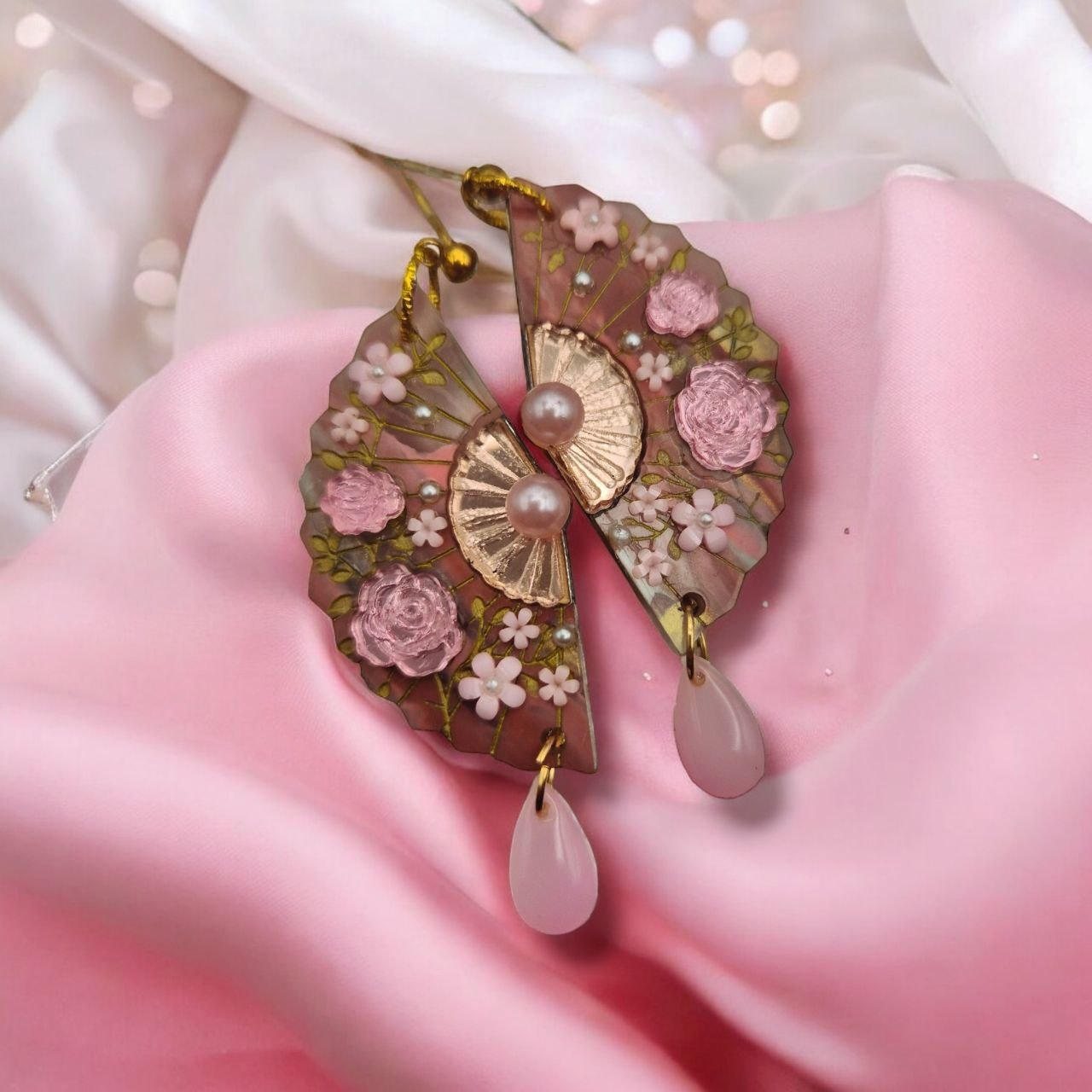 La reine des nœuds | Boucles d'oreilles éventail