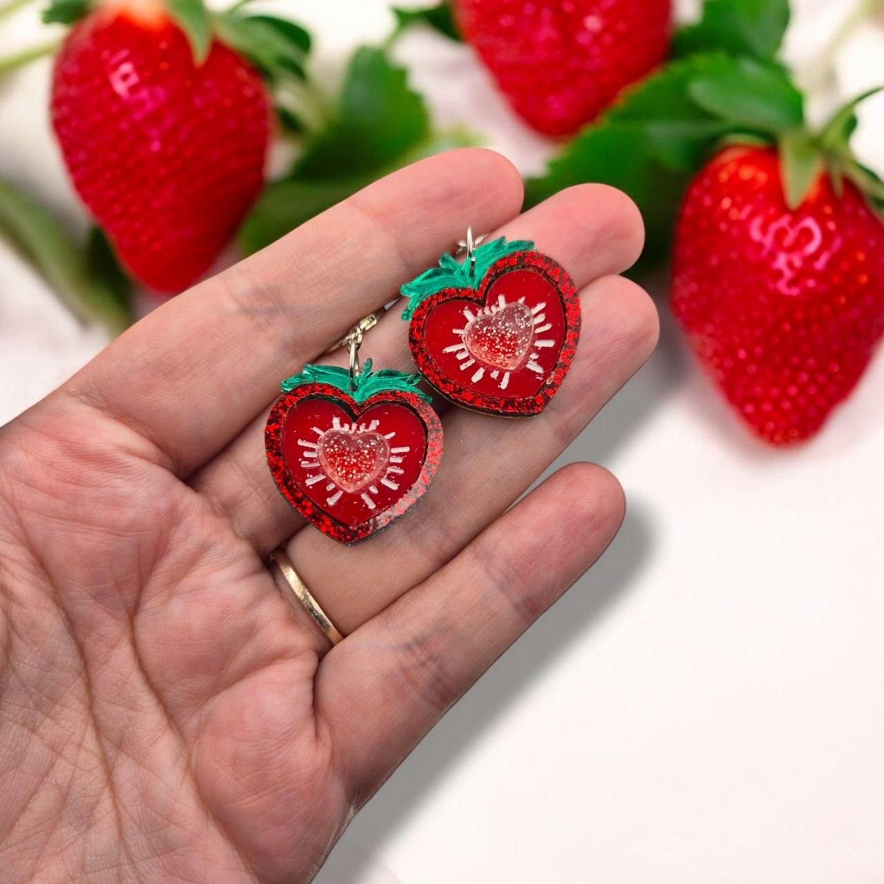 Rubor | Pendientes fresa