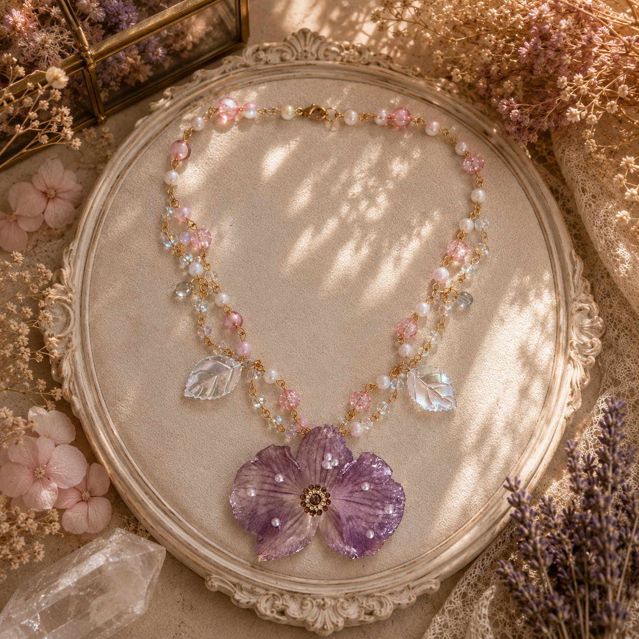 Lunaria | Collar orquídea